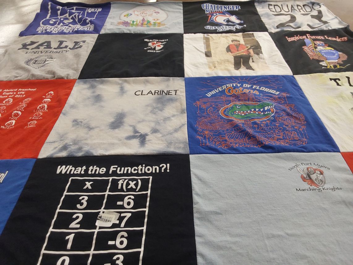T-shirt quilt featuring north fort myers marching knights by Eleydis from FL