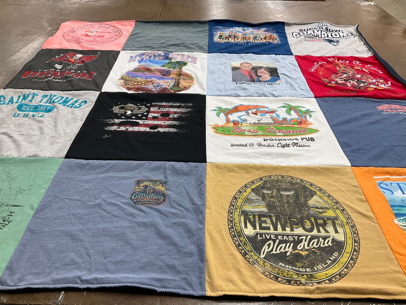 T-shirt quilt featuring tampa bay buccaneers by Dianne from SC
