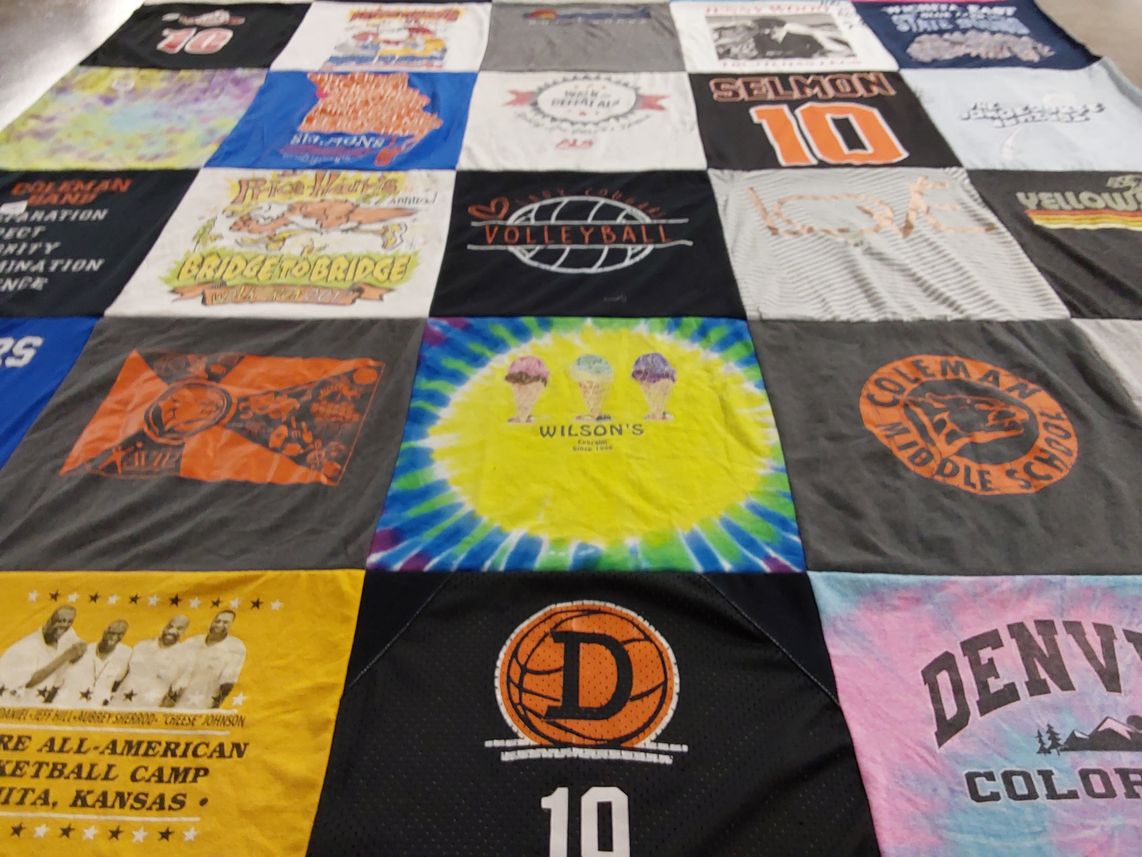 T-shirt quilt from coleman middle school by Sarah from KS