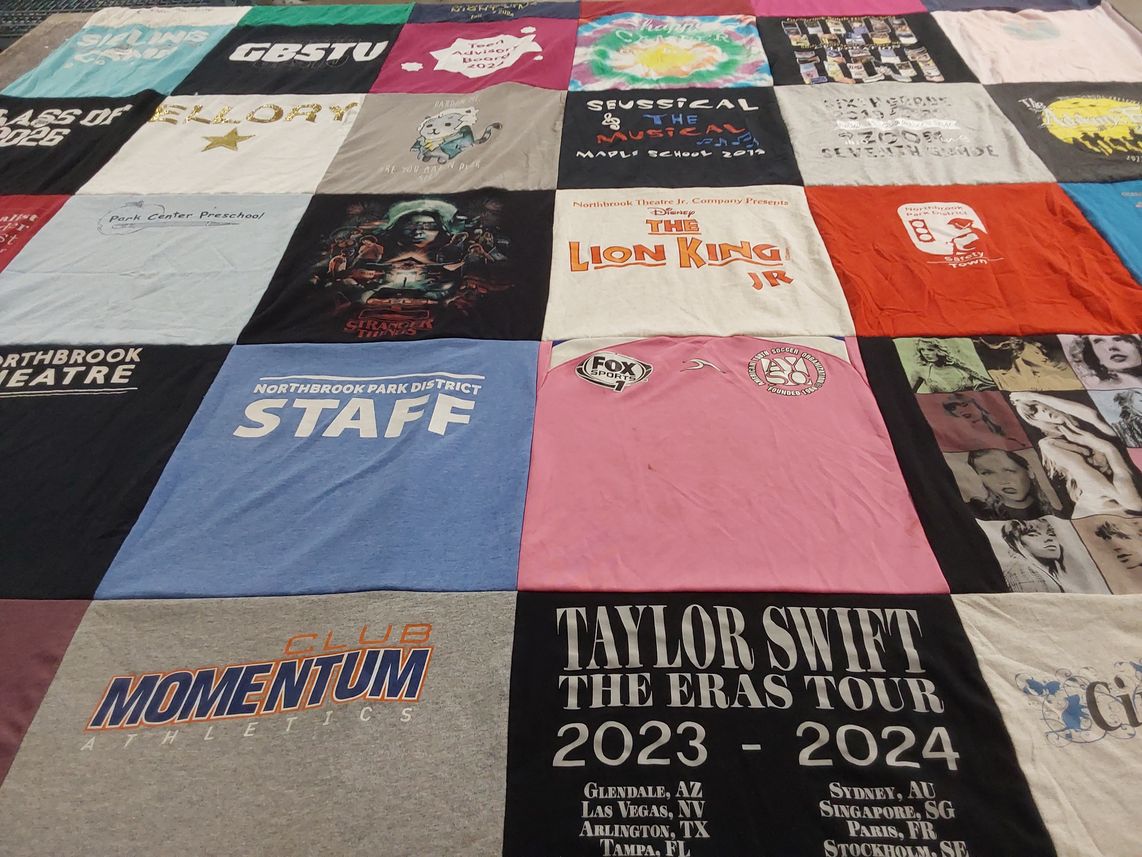 T-shirt quilt from maple school by Kristin from IL