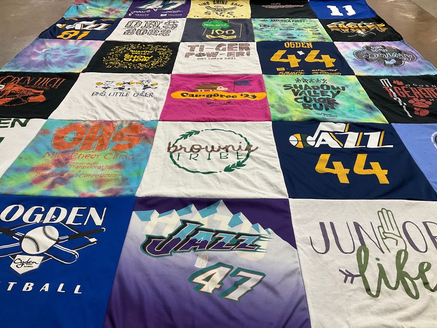 T-shirt quilt featuring ogden high school baseball, utah jazz by Cayme from UT