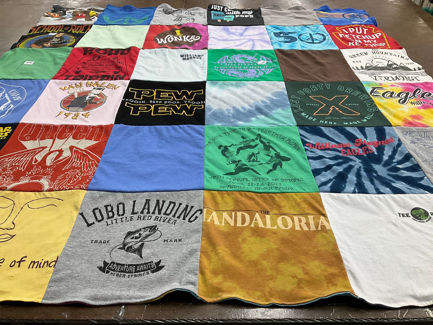 T-shirt quilt from william magnet eagles by Jennifer from VT