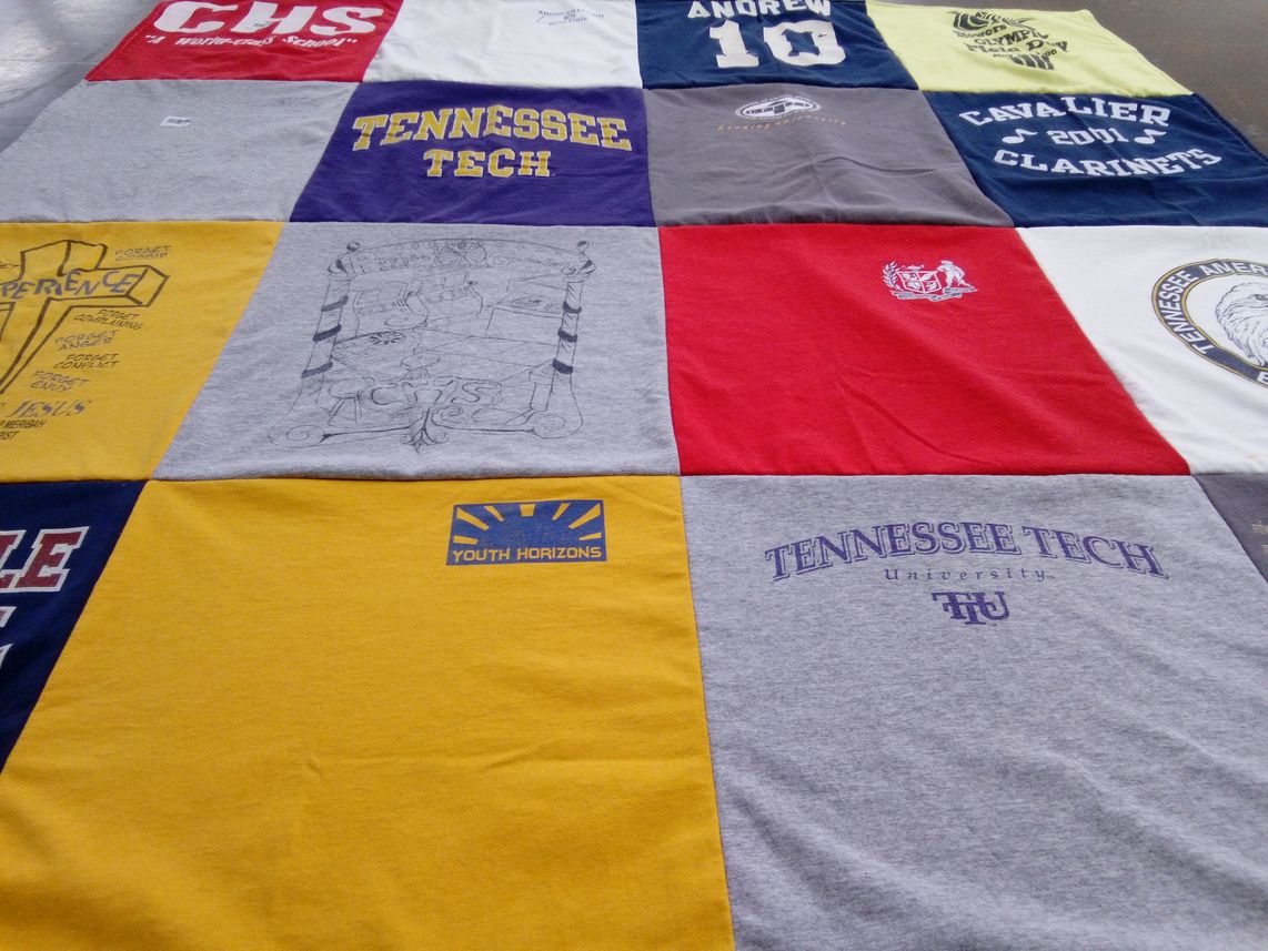 T-shirt quilt from tennessee tech university by Megan from TN