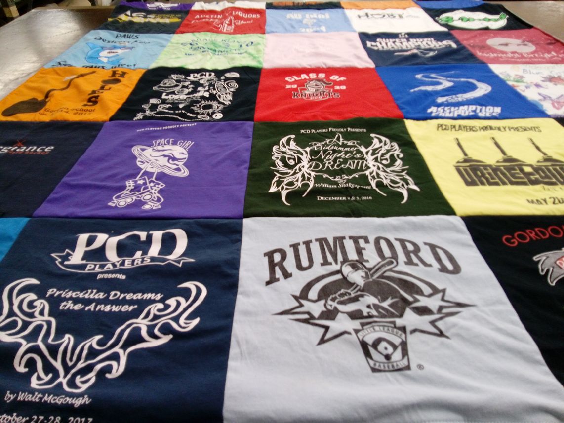T-shirt quilt from ponaganset high school by Michaela from RI