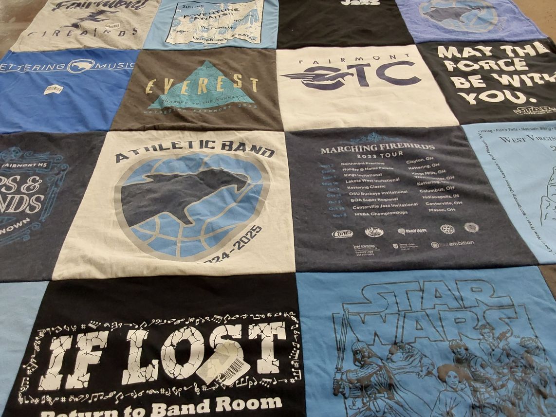 T-shirt quilt from fairmont high school by Kristin from OH