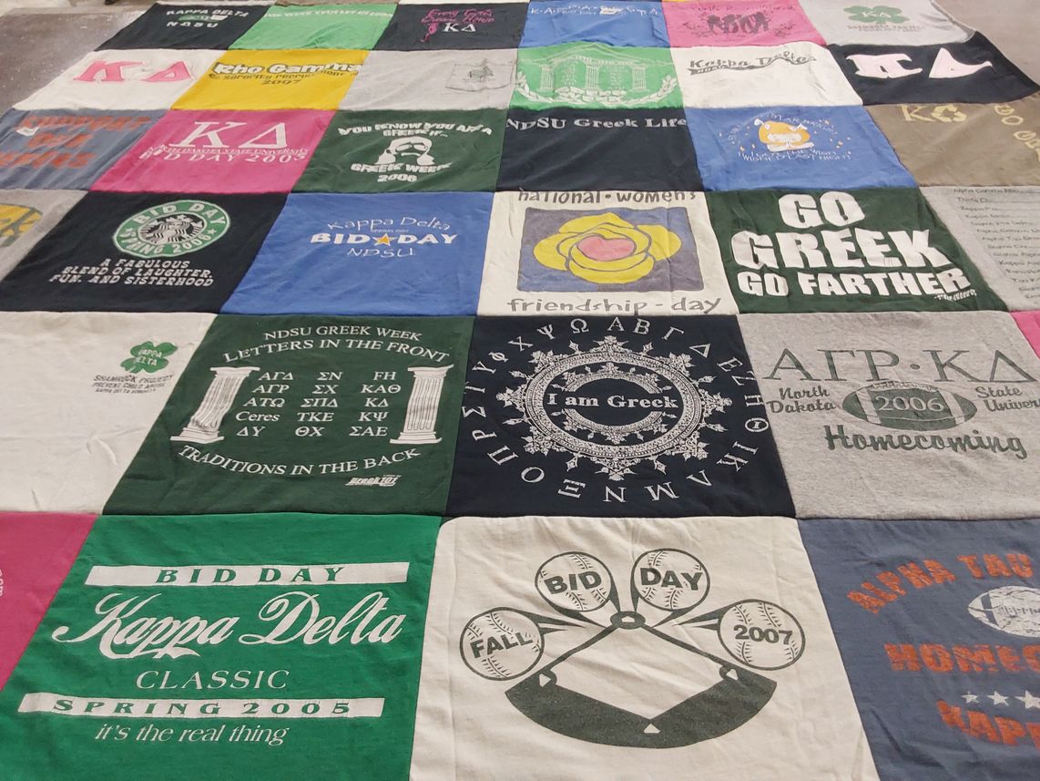 T-shirt quilt from north dakota state university by Colleen from MN