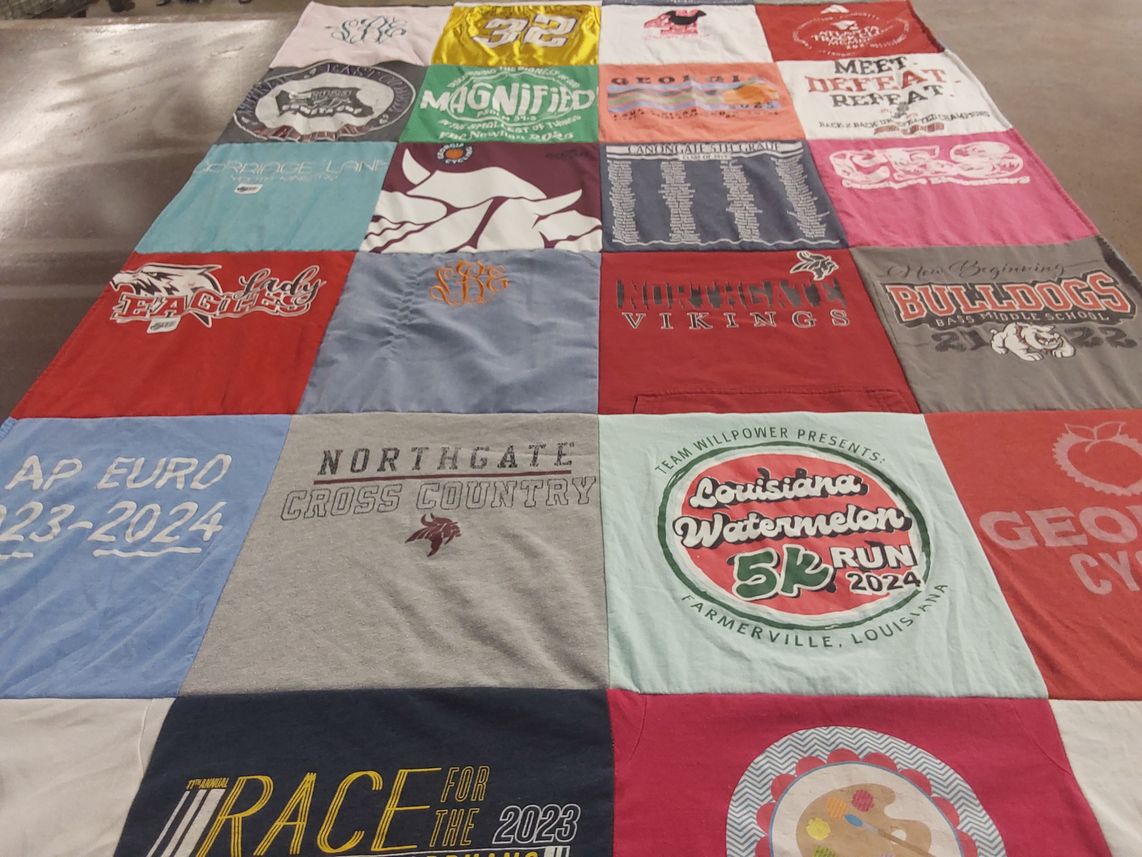 T-shirt quilt featuring northgate vikings, lady eagles by Annie from GA