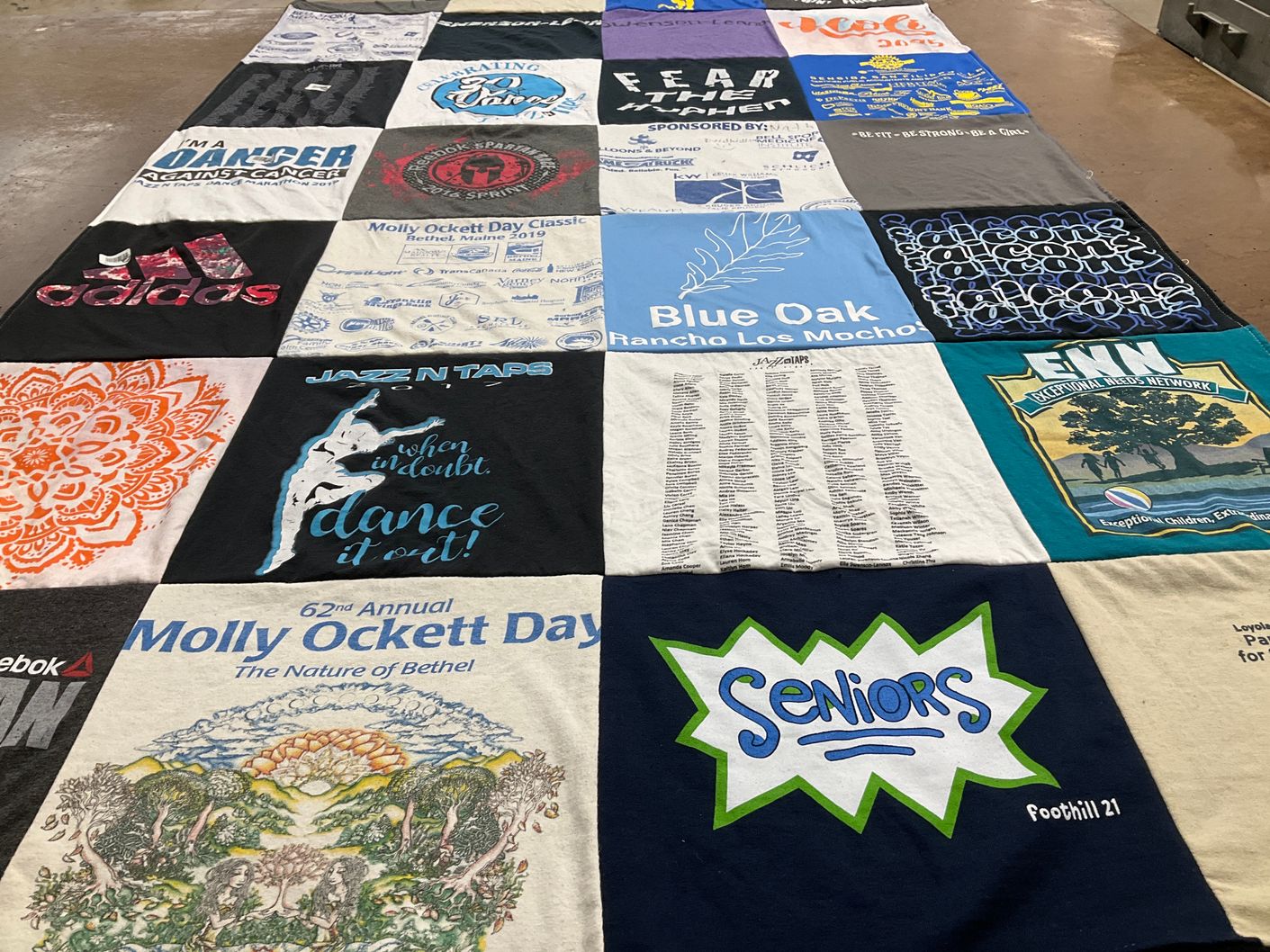 T-shirt quilt from foothill college by Lauren from CA