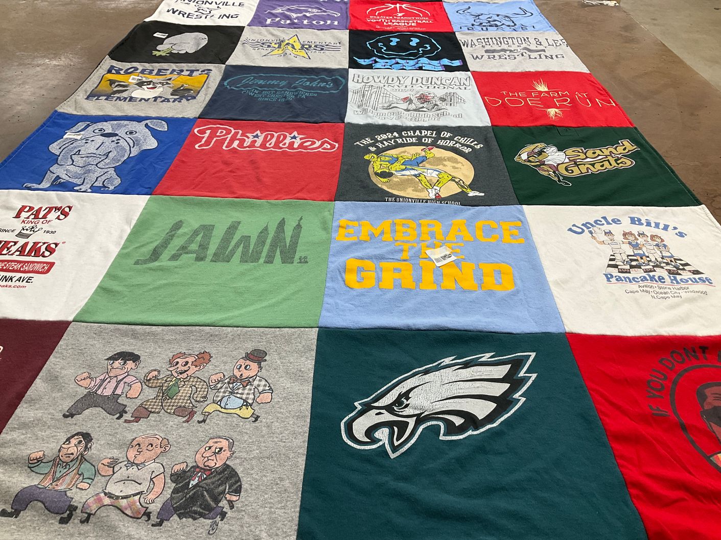 T-shirt quilt featuring philadelphia eagles by Kristen from PA