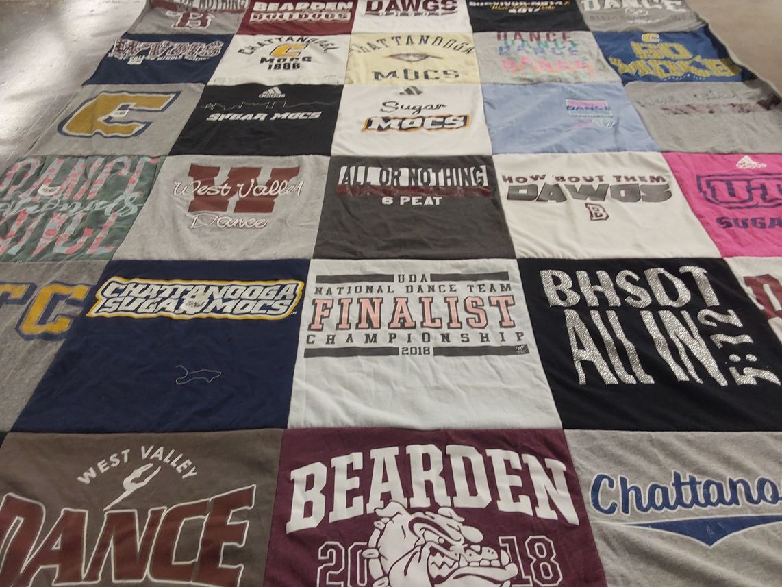 T-shirt quilt featuring chattanooga sugar mocs by JENNIFER from TN