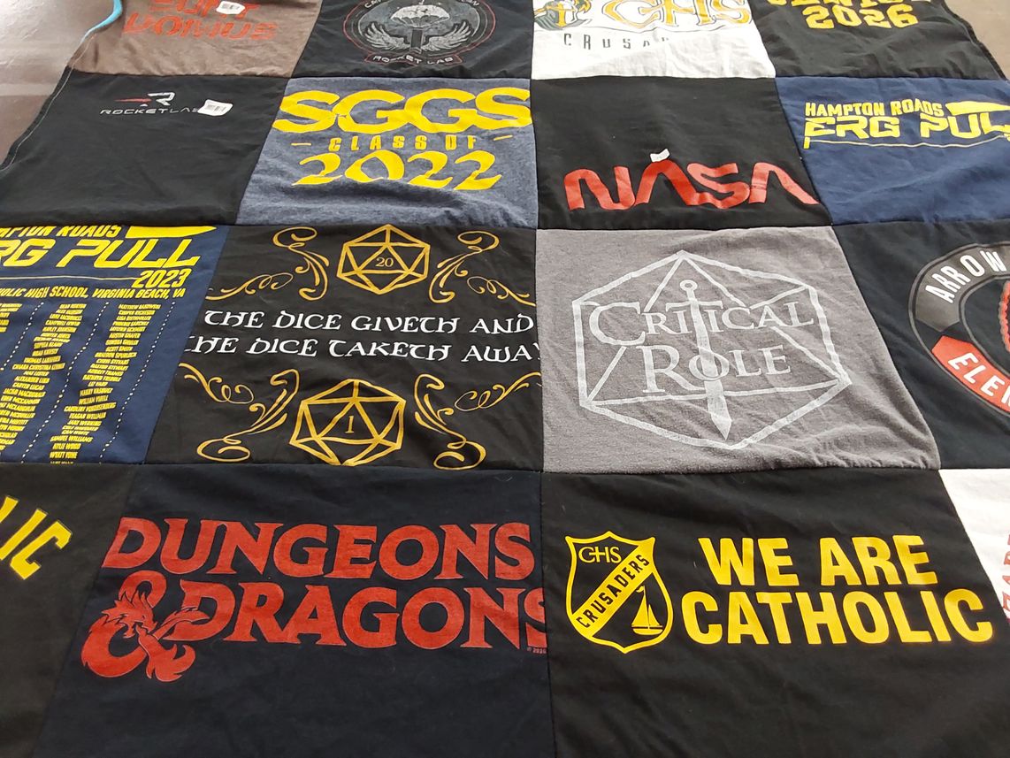 T-shirt quilt featuring hampton roads frc pull by Jeanne from VA