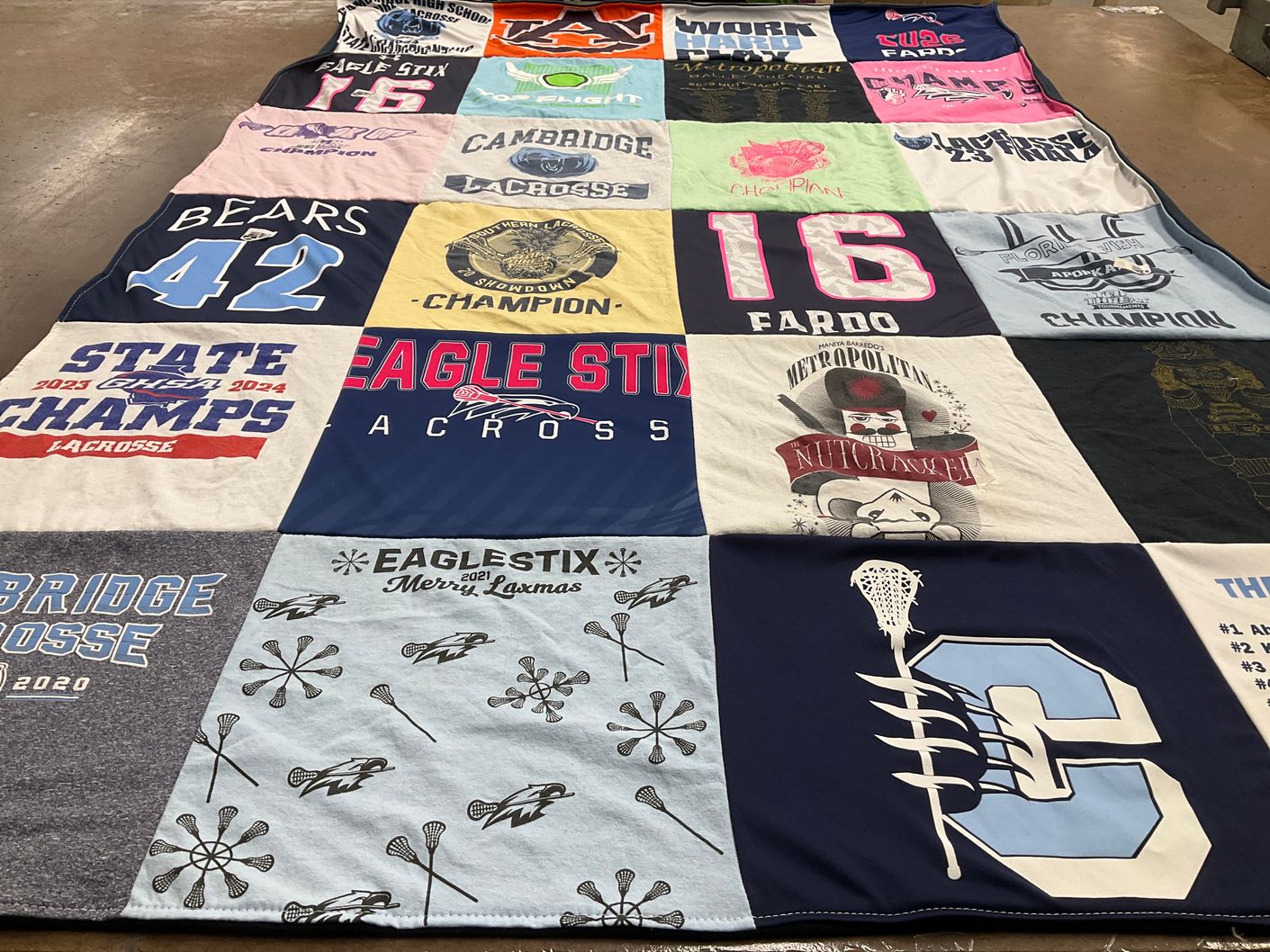 T-shirt quilt featuring eagle stix lacrosse by Dean from GA