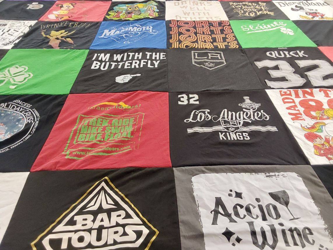T-shirt quilt featuring los angeles kings by Jennie from CA