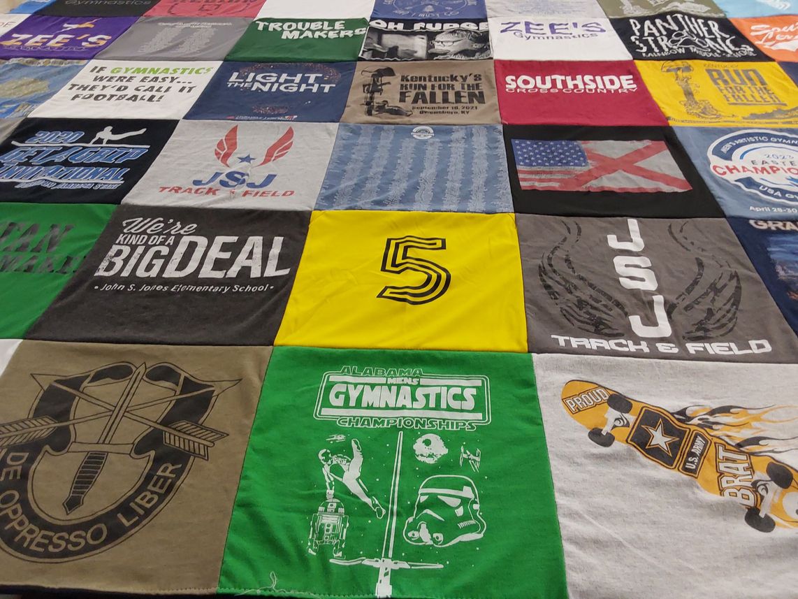T-shirt quilt from john s jones elementary school by ashley from KY