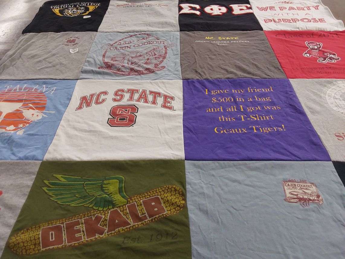 T-shirt quilt from north carolina state university by Allison from TX