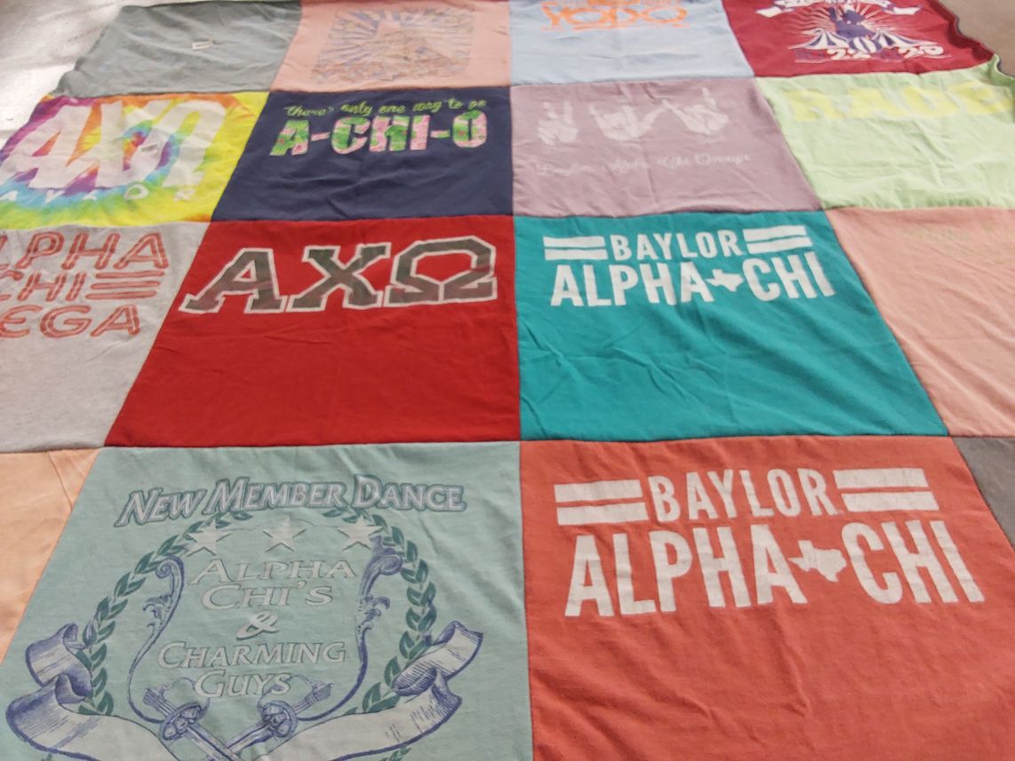 T-shirt quilt from baylor university by Allison from TX