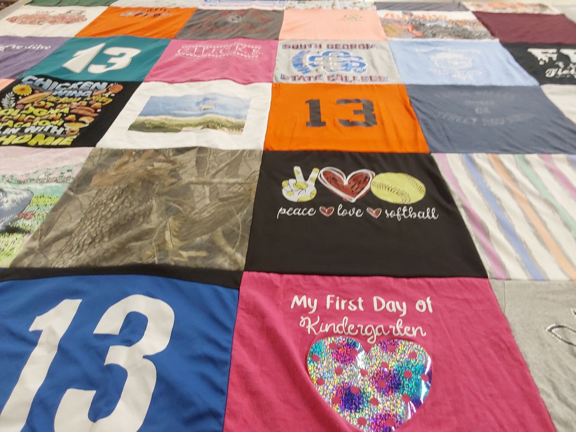 T-shirt quilt from georgia southwestern state university by Tiffany from GA