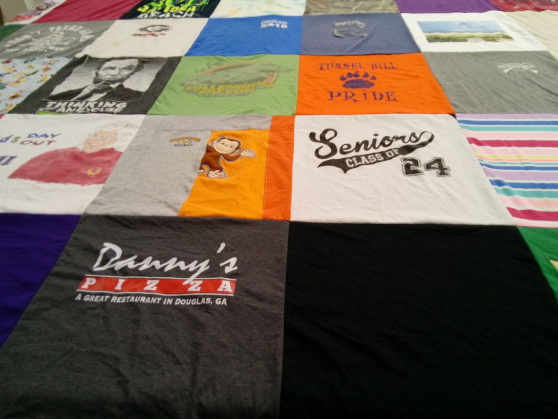 T-shirt quilt from tunnel hill high school by Tiffany from GA