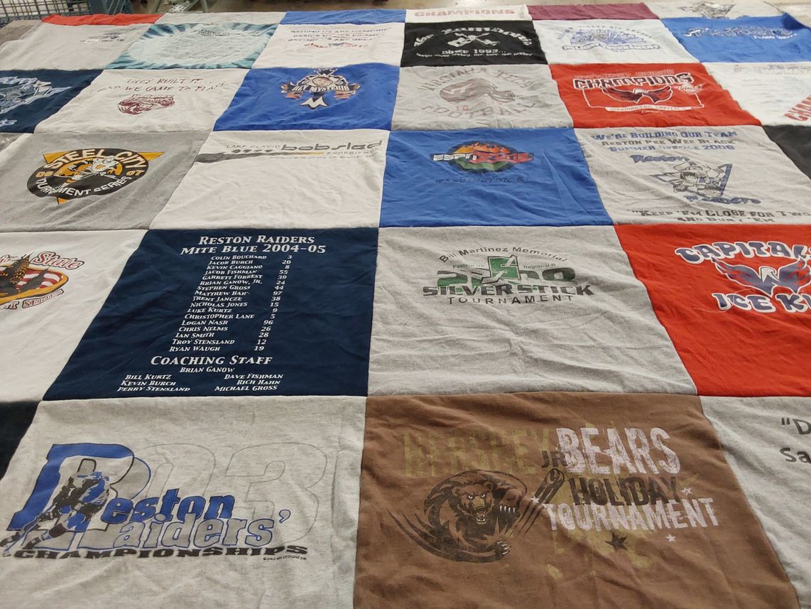 T-shirt quilt featuring reston raiders by Kathryn from VA