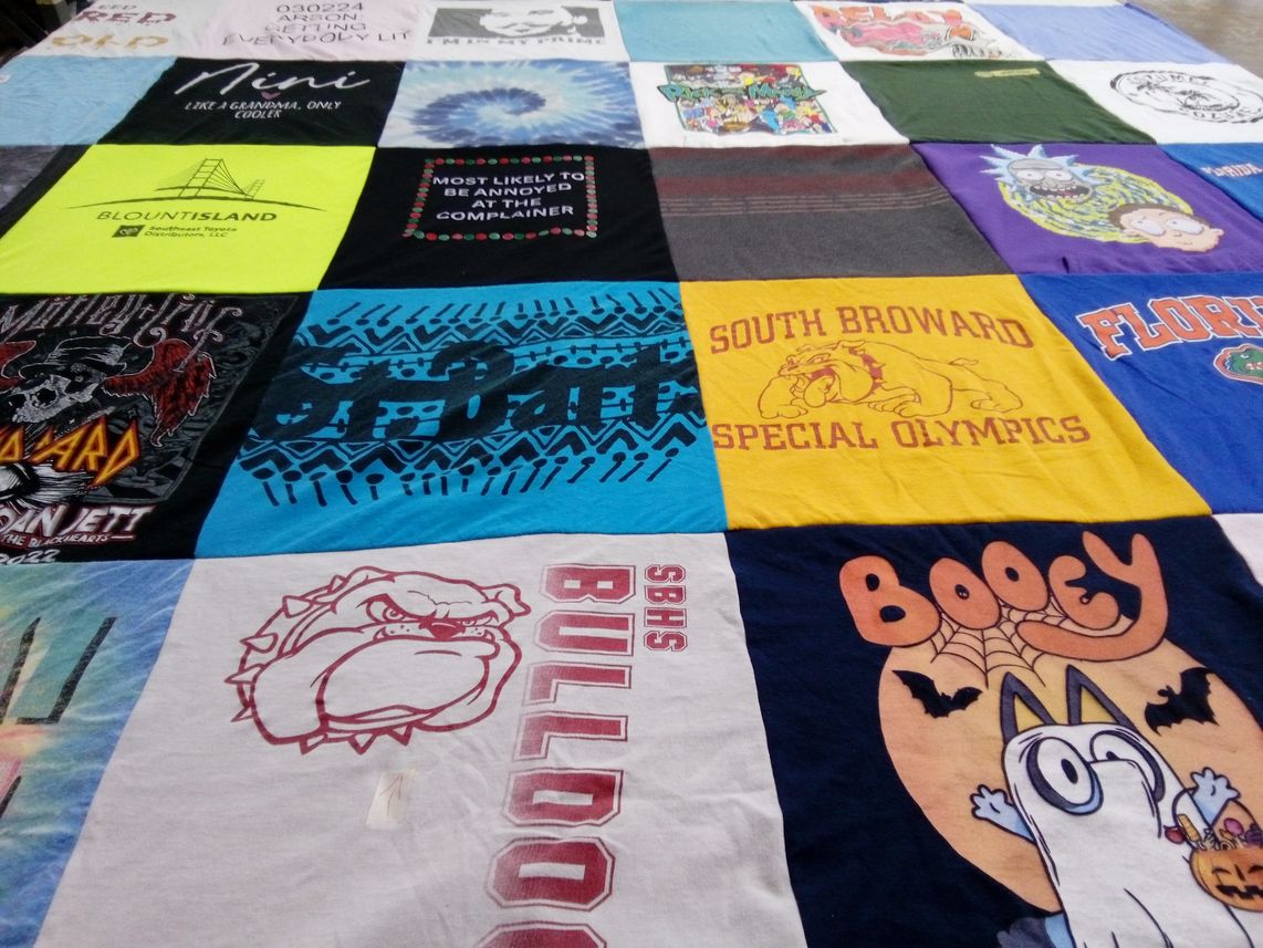 T-shirt quilt from south broward high school by Adrienne from FL