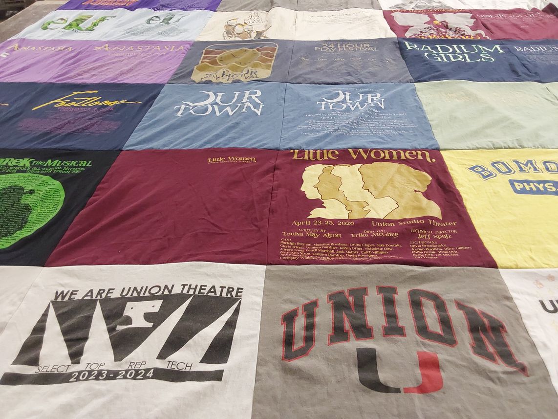 T-shirt quilt from union university by Grace from OK
