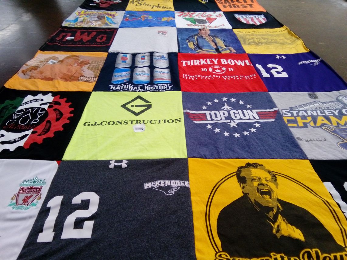 T-shirt quilt from mckendree university by Joe from MO