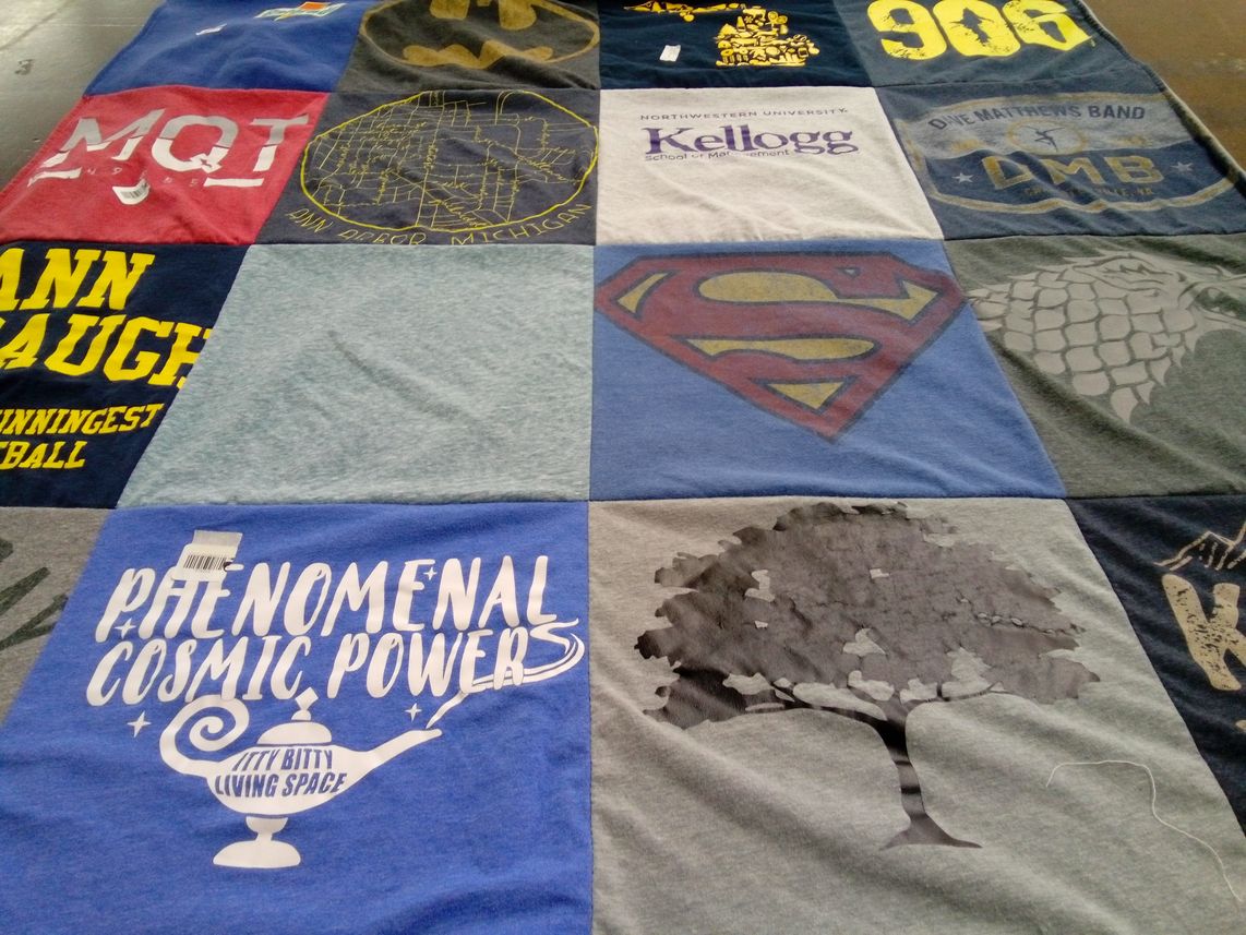 T-shirt quilt from northwestern university by Brianne from WI