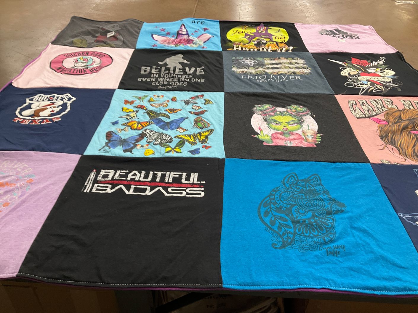 T-shirt quilt with self-improvement, nature themes by Raymundo from WA