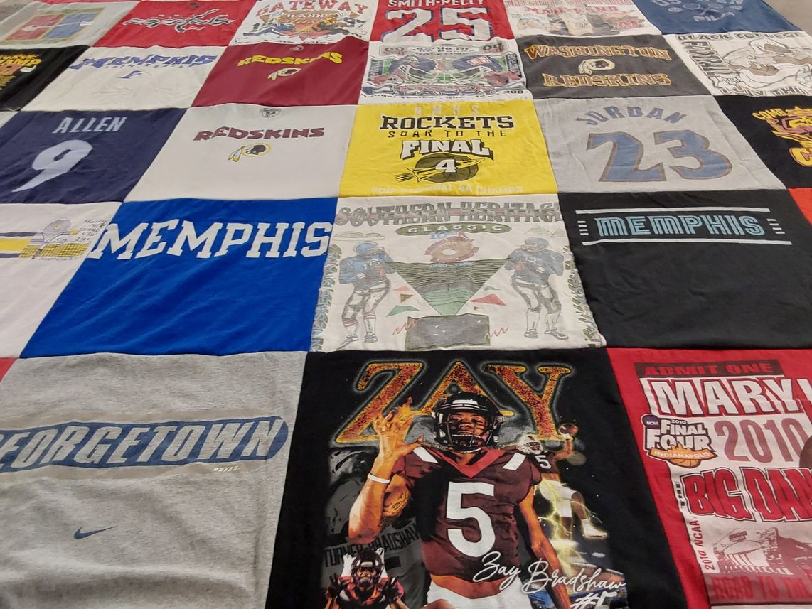 T-shirt quilt featuring washington redskins by James from MD