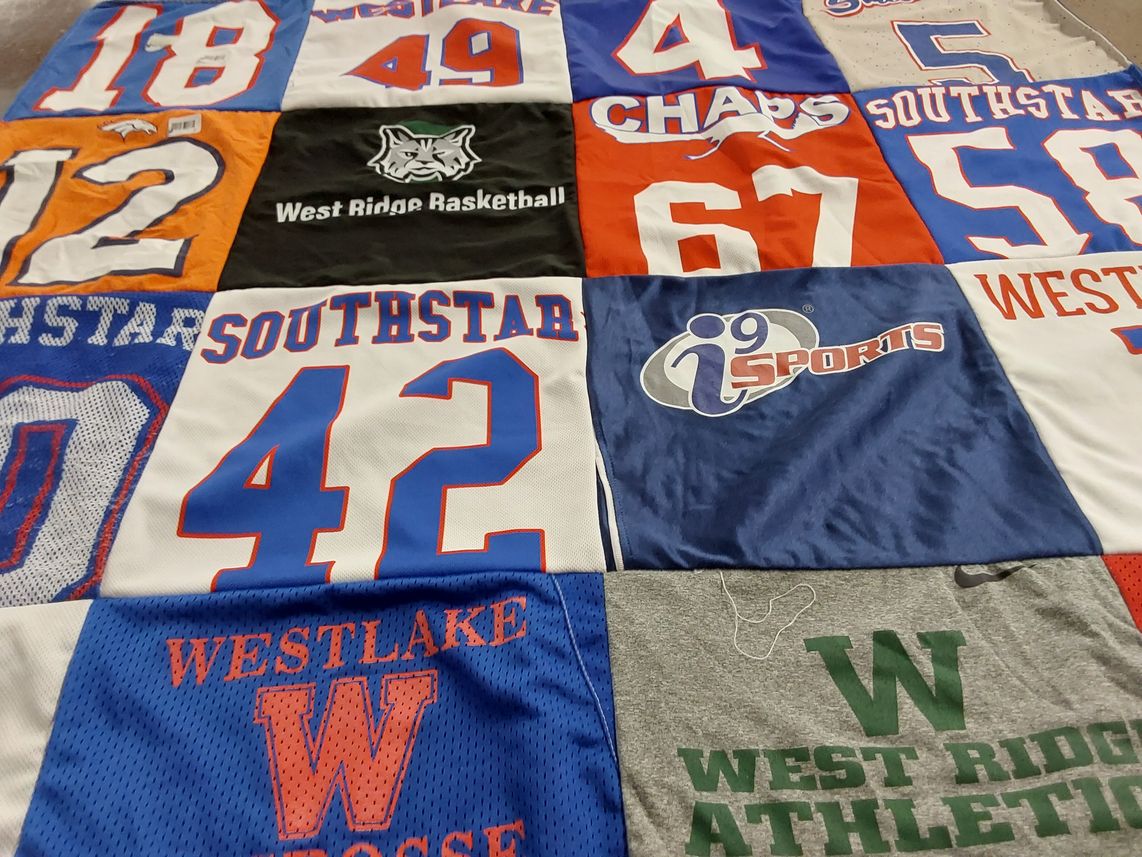 T-shirt quilt from westlake high school, southstar by Catherine from TX