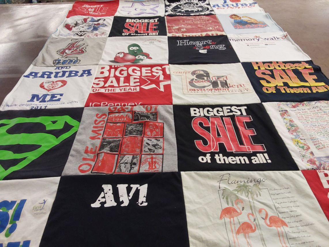 T-shirt quilt featuring ole miss by Marjie from IN