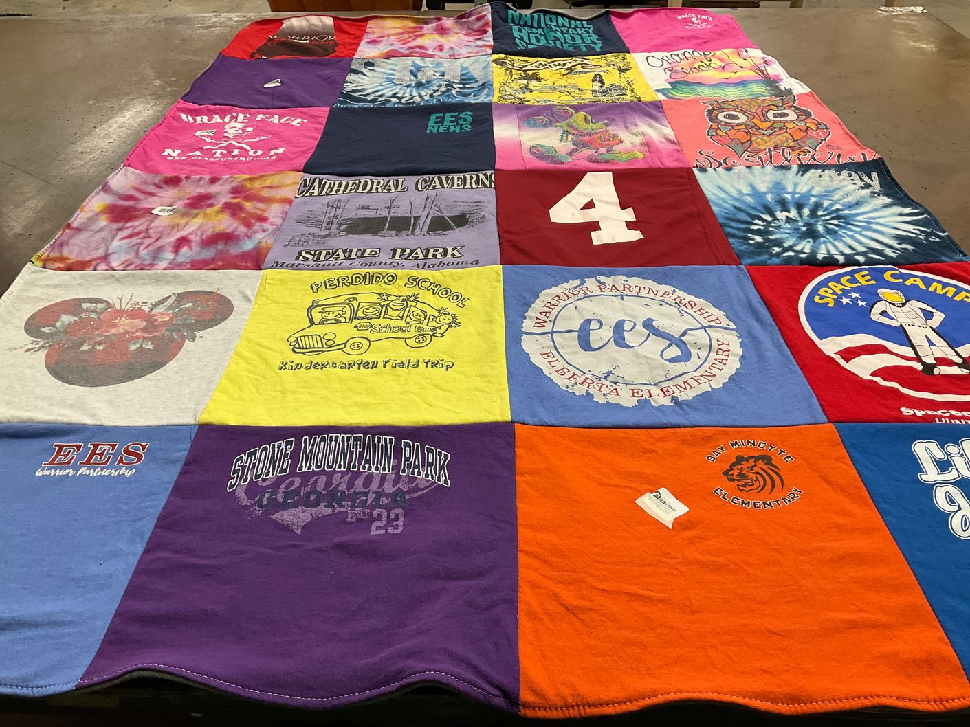 T-shirt quilt from perdido school, elberta elementary by Mary from AL