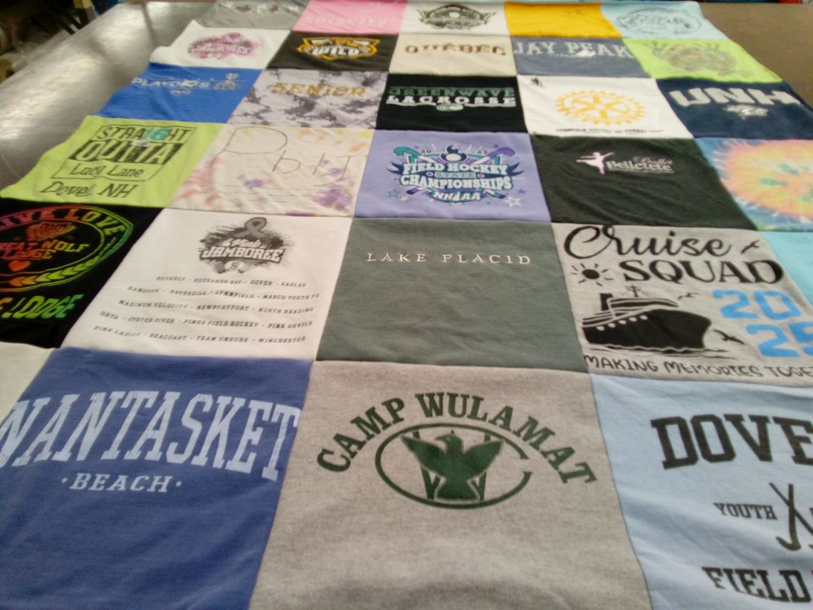 T-shirt quilt from university of new hampshire by Kristin from NH