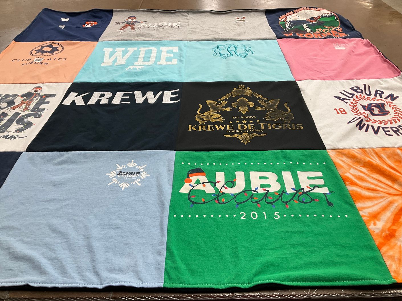 T-shirt quilt from auburn university by Patricia from AL