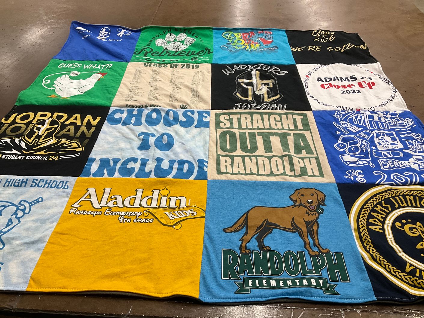 T-shirt quilt featuring jordan warriors by Amity from TX