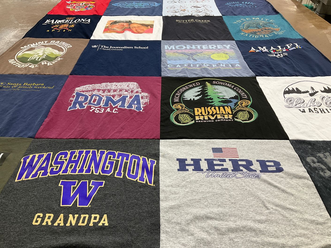 T-shirt quilt from university of washington by Ellyn from WA