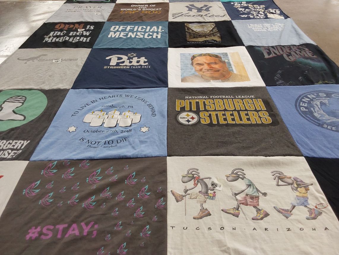 T-shirt quilt featuring pittsburgh steelers by Terri from PA