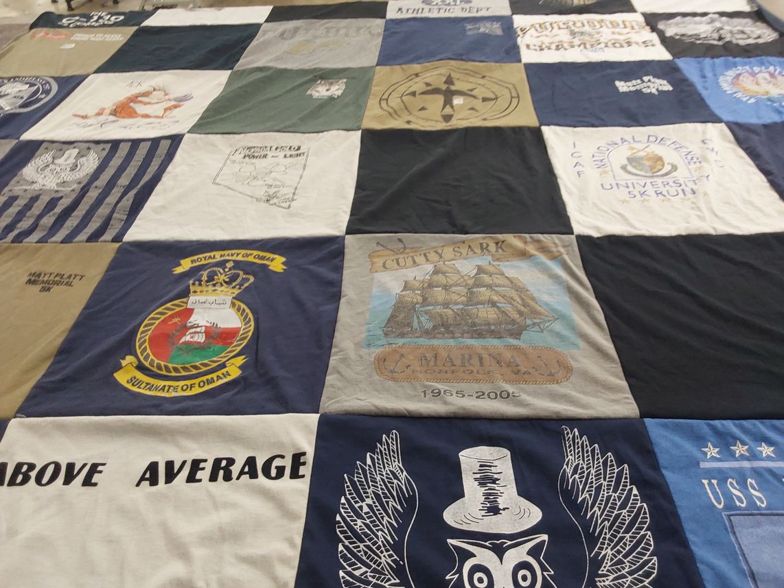 T-shirt quilt from national defense university by Randa from NC