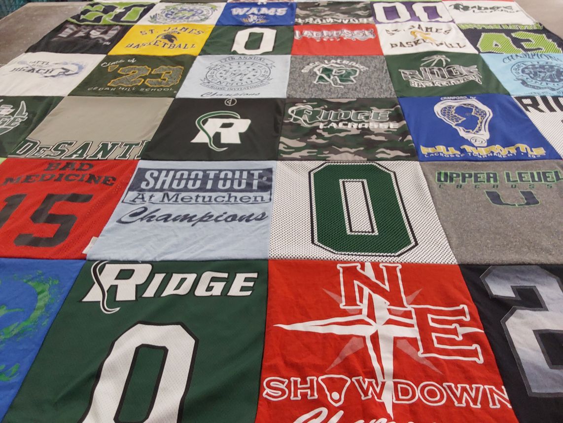 T-shirt quilt featuring ridge lacrosse by Meredith from NJ