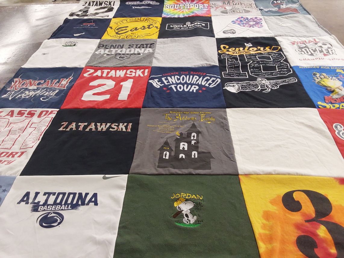 T-shirt quilt featuring altoona baseball by Loraine from PA