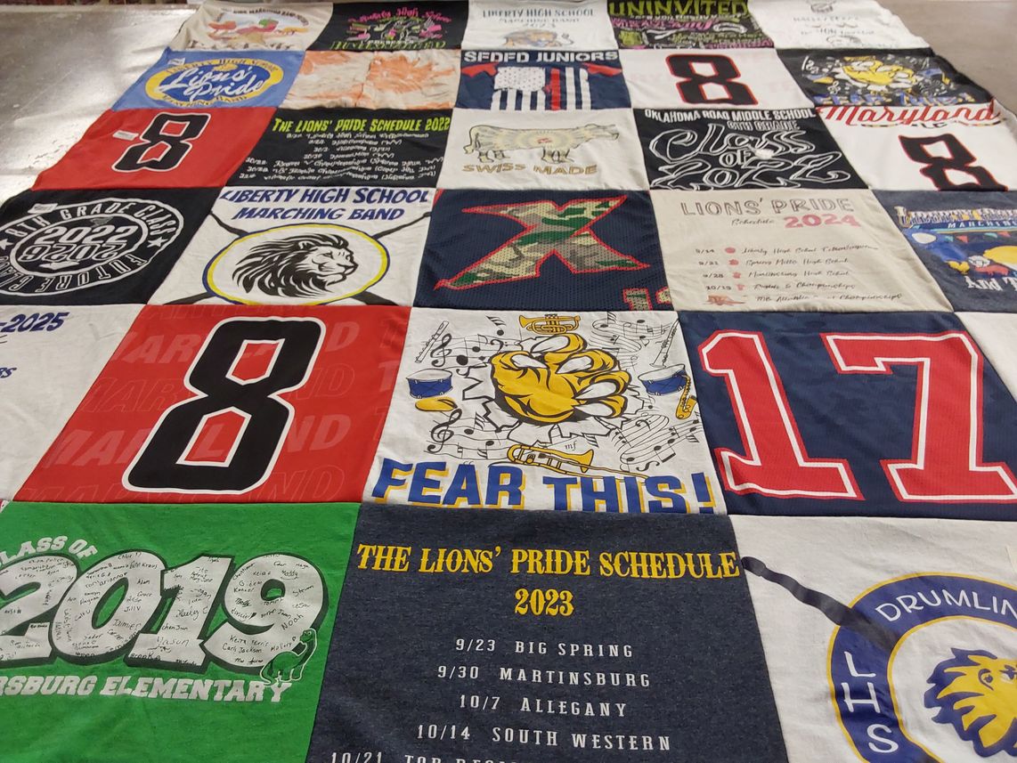 T-shirt quilt from liberty high school by Julia from MD