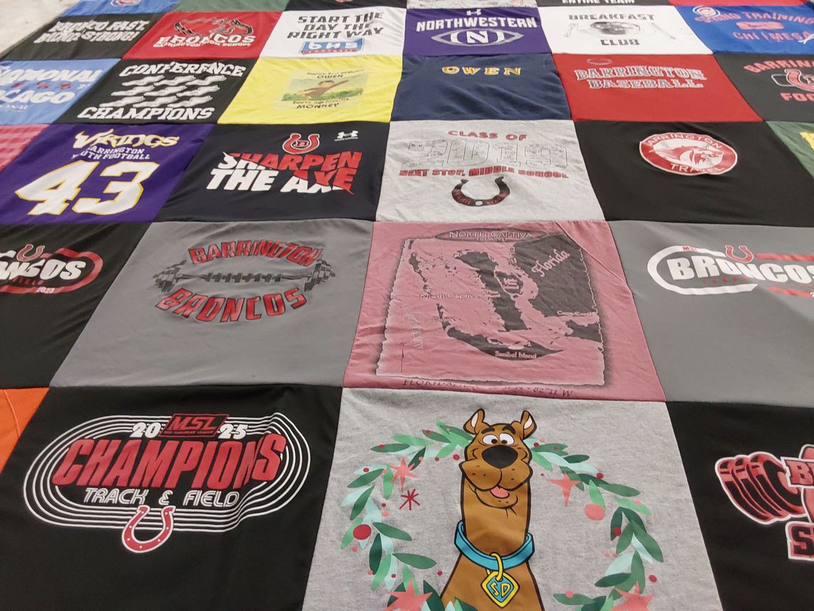 T-shirt quilt featuring barrington broncos by Debbie from IL