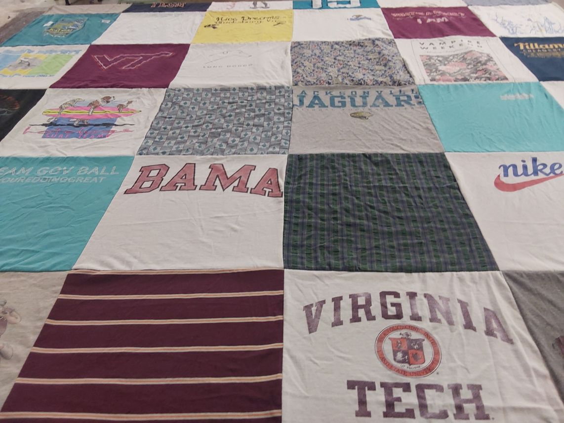 T-shirt quilt featuring university of alabama football team by John from TX