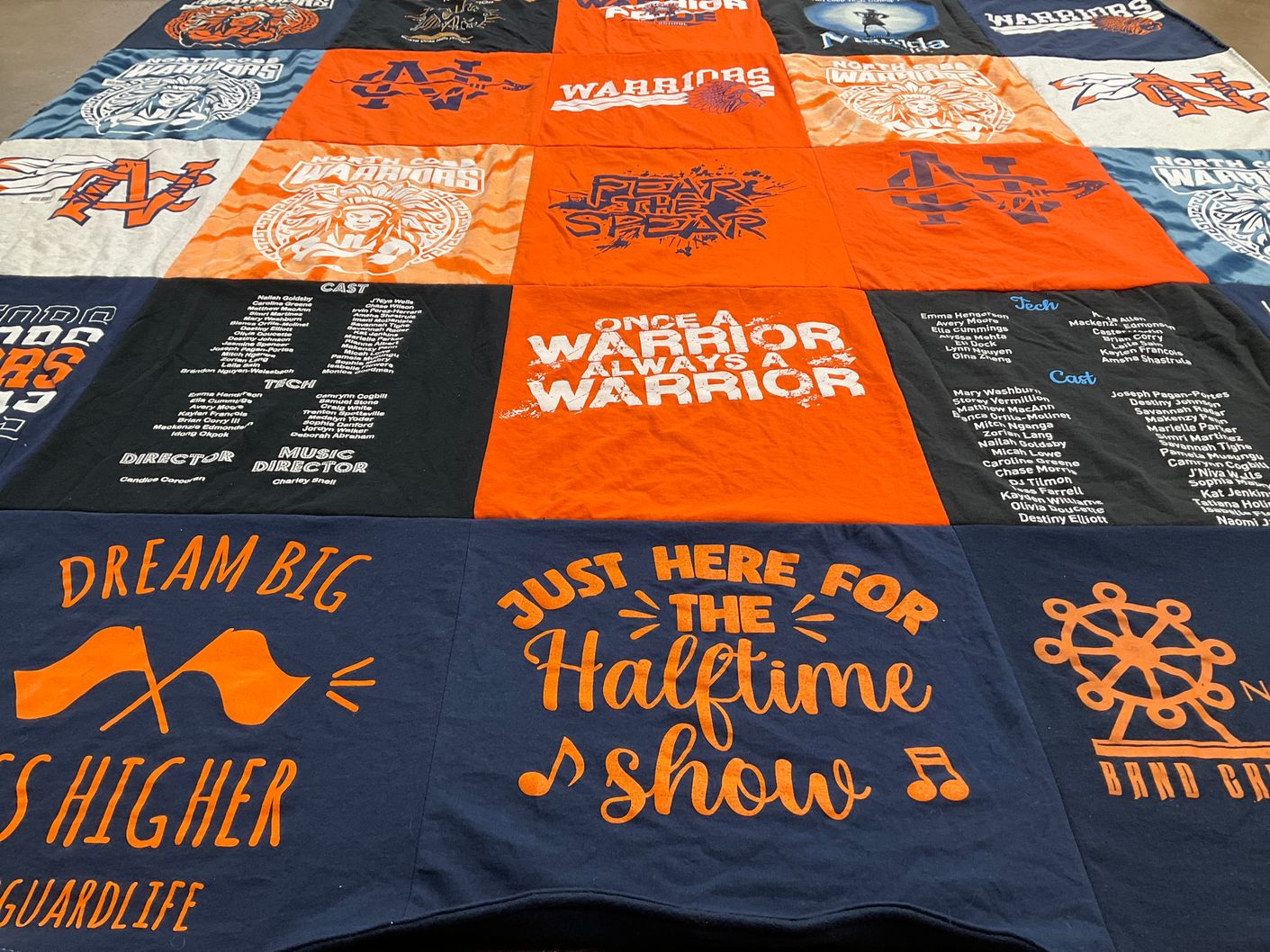 T-shirt quilt from north carolina warriors by Devon from GA