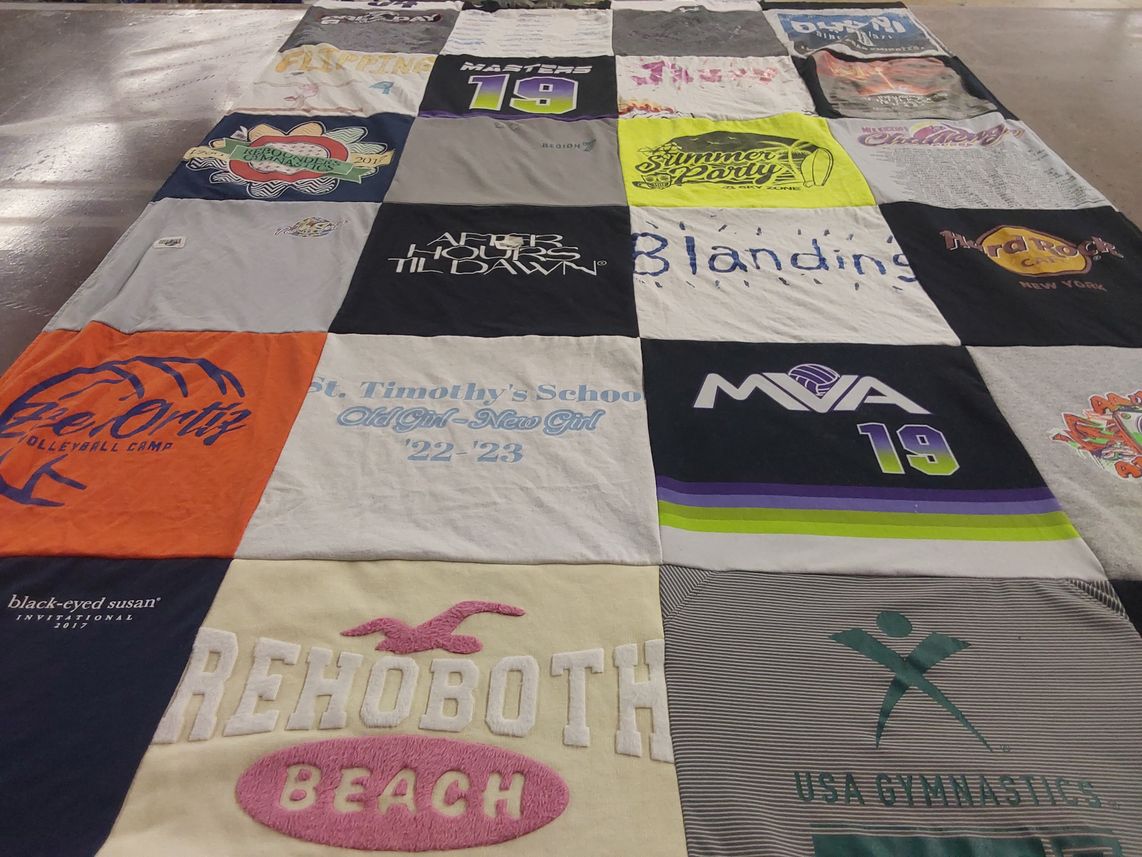 T-shirt quilt featuring mva by Avonette from MD
