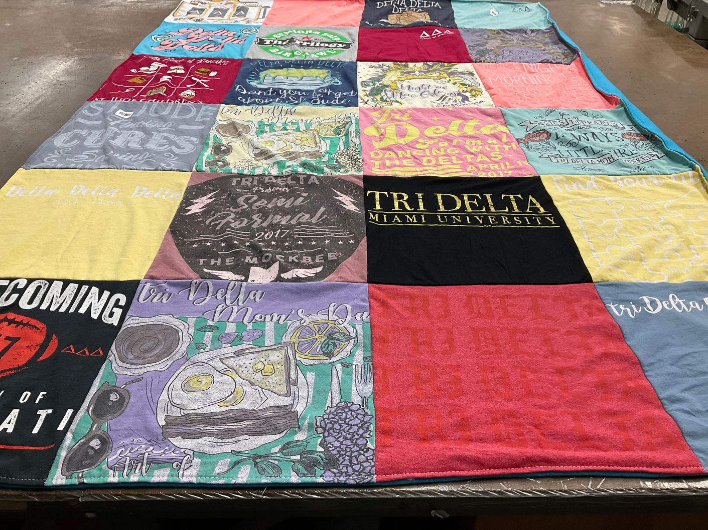 T-shirt quilt from miami university by Abigail from OH
