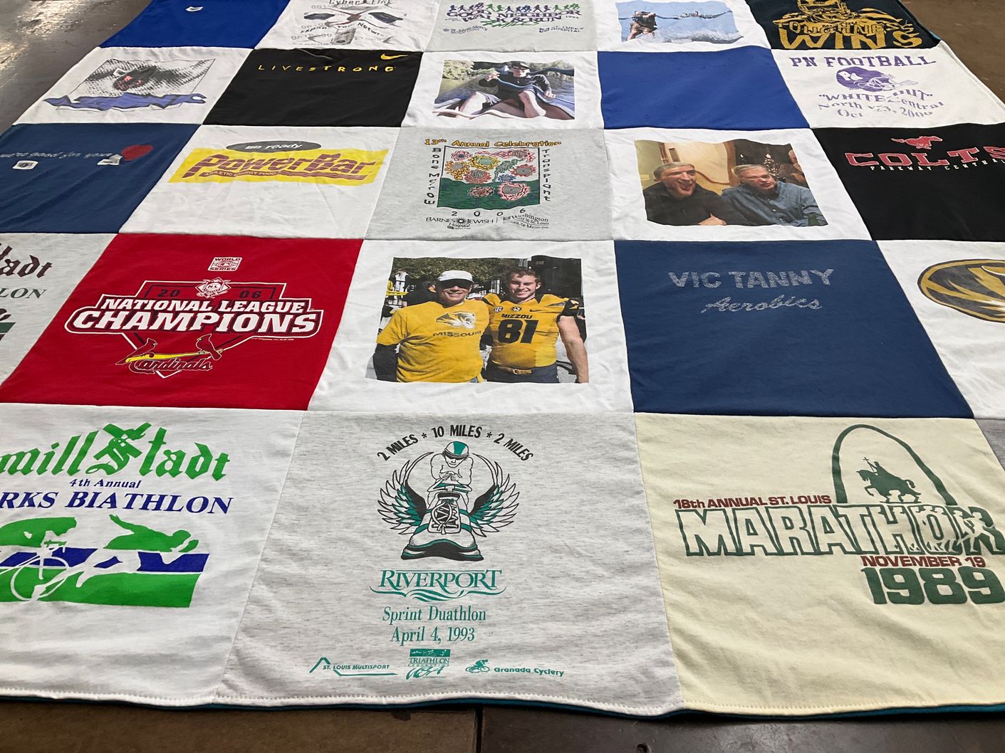 T-shirt quilt featuring st. louis cardinals by Laurie from MO