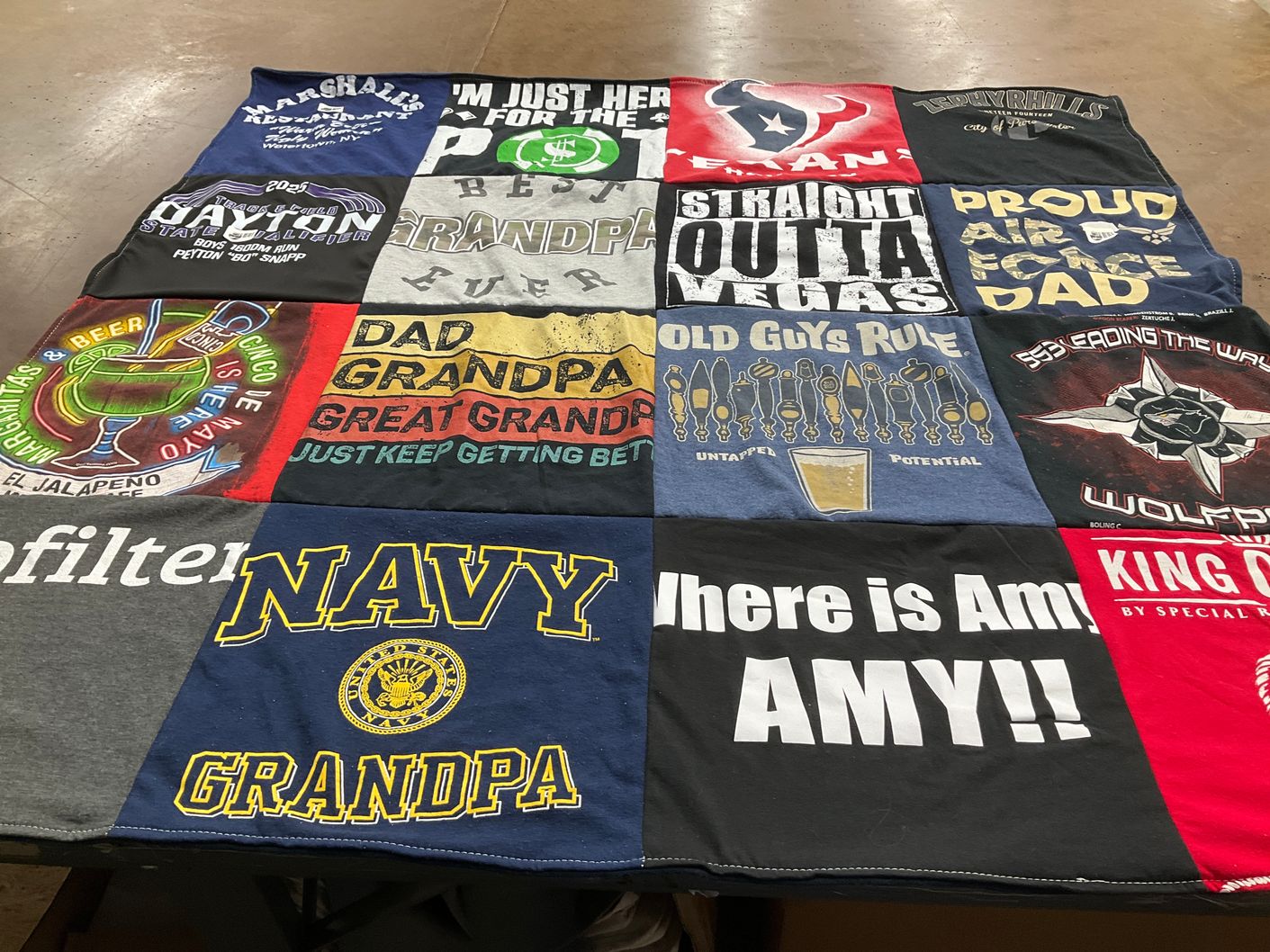T-shirt quilt featuring houston texans football by Amy from TX