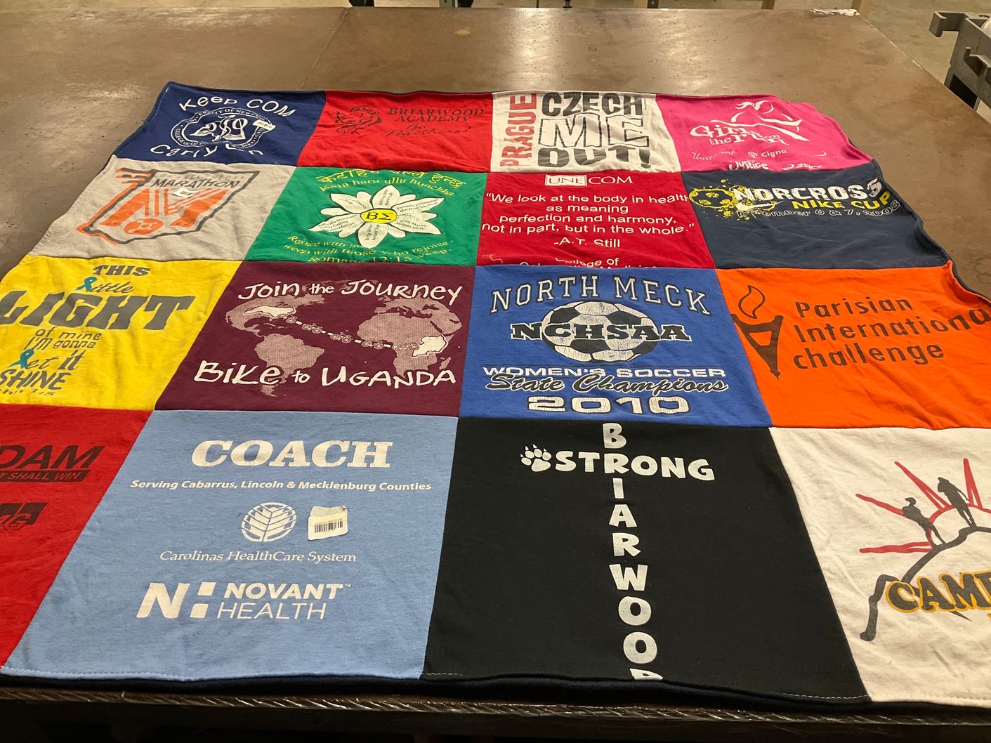 T-shirt quilt from north mecklenburg high school by Andrew from ME