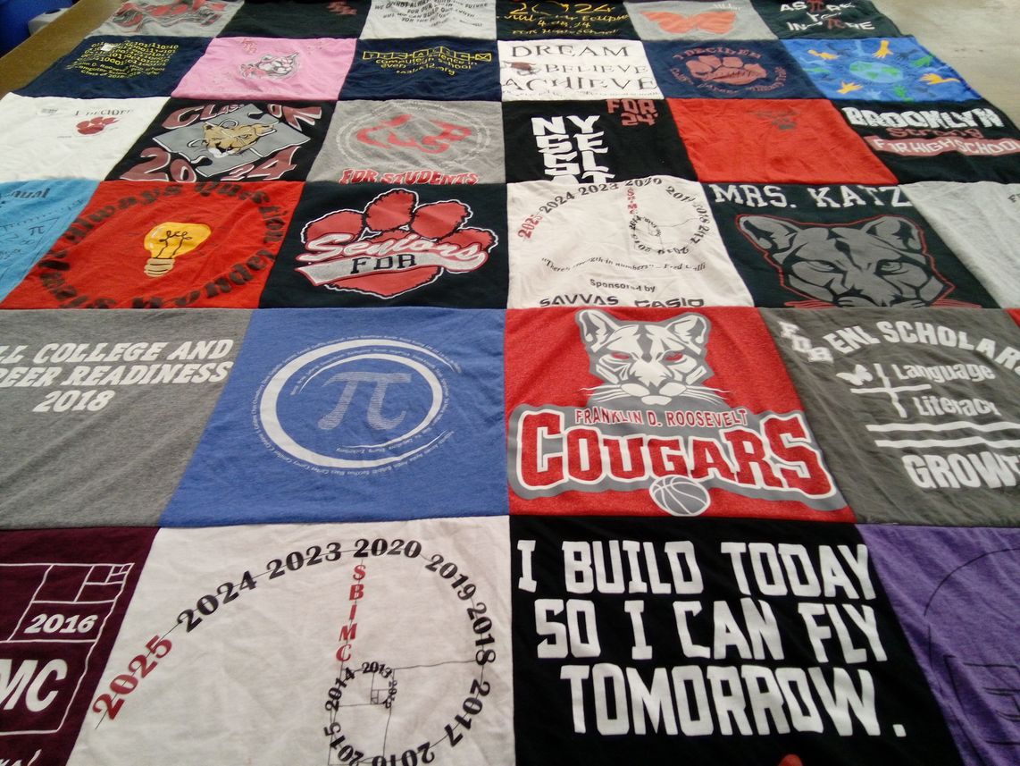 T-shirt quilt featuring franklin d. roosevelt cougars by Melanie from NY